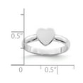 thumbnail image 3 of 925 Sterling Silver Polished Love Heart Ring Size 4 7mm Wide Statement Ring for Women - 1.8 Grams, 3 of 5