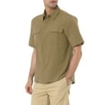 thumbnail image 4 of Lars Amadeus Men's Solid Color Short Sleeves Point Collar Shirt with Pockets, 4 of 6
