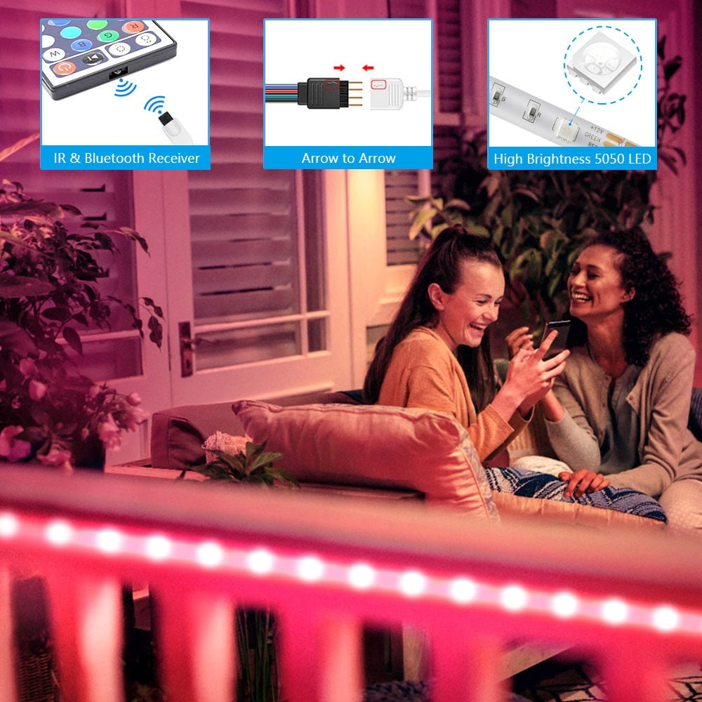 Led Lights for Bedroom,65.6ft Bedroom Decor Led Light Strips,RGB Color Changing Strip Lighting,Mood Lighting for Bedroom, Led TV Lights,Room Decoration SMD 5050 Gaming Lights
