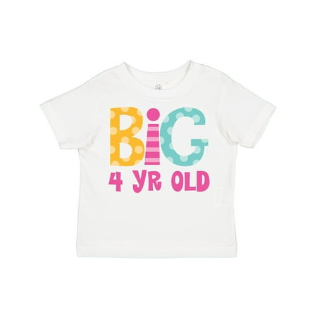 

Inktastic 4th Birthday Big 4 Year Old Gift Toddler Toddler Girl T-Shirt