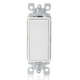 thumbnail image 1 of Interruptor Leviton Decora Rocker unipolar AC Quiet de 15 A, color blanco, 1 of 5