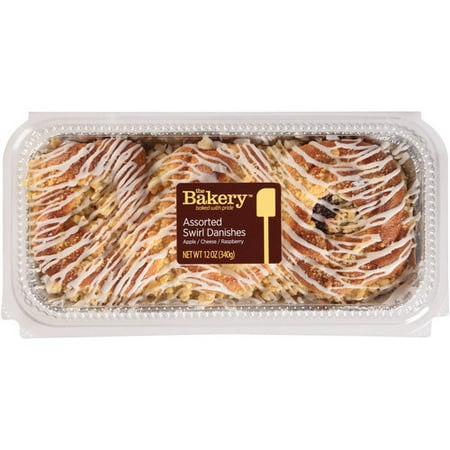The Bakery Assorted Apple/Cheese/Raspberry Swirl Danishes, 12 oz