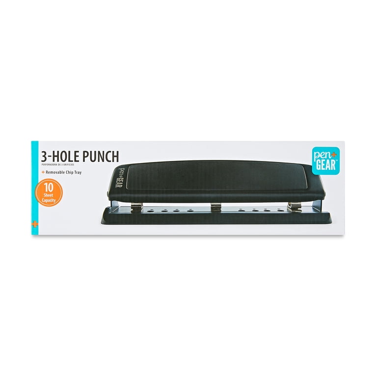 3-Hole Punch, 10-Sheet Capacity, Black photo 1