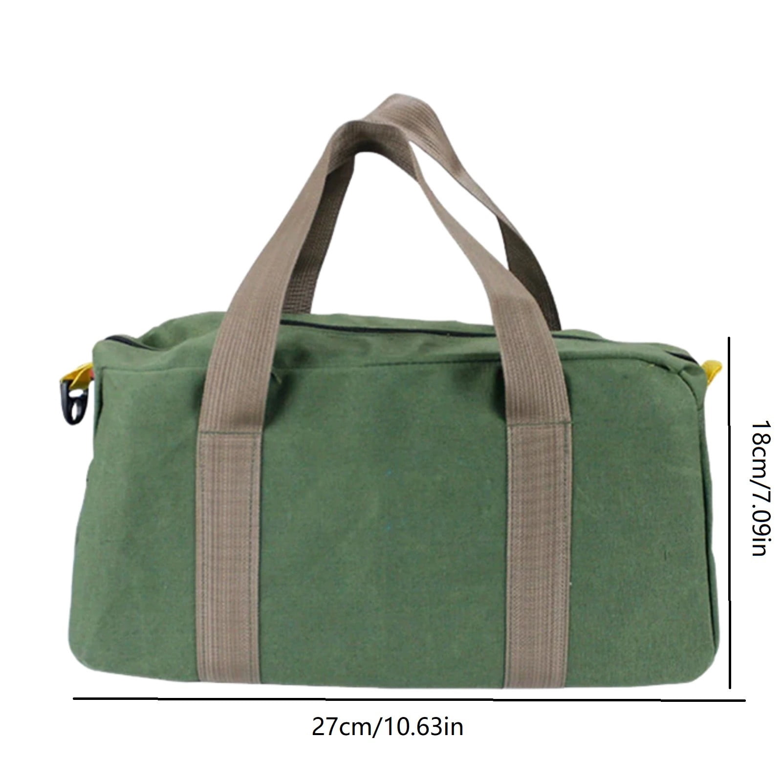 KUMHONW Wide Mouth Tool Bag, 10.63x7.09 in Canvas Heavy Duty High Capacity Handbag, Portable Multi-function Tool Bag for Storage , Screwdrivers, Plier, Nails