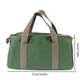 thumbnail image 3 of Koadzawe Wide Mouth Tool Bag,Canvas Heavy Duty High Capacity Handbag, Portable Multi-Function Zipper Tool Bag for Storage , Screwdrivers, Plier, Nails(10.63"X7.1")Small Tool Bag,Tote Organizer Pouch, 3 of 4