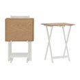 thumbnail image 1 of Linon Morris Ensemble de Table Pliante en Bois Cinq Pièces avec Support Naturel/blanc, 1 of 19