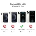 thumbnail image 7 of JETech 3 in 1 Case for iPhone 12 Pro 6.1-Inch, with 2-Pack Screen Protector and 2-Pack Camera Lens Protector, Full Coverage Tempered Glass Film, Shockproof Bumper Phone Cover (Black), 7 of 7