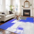 thumbnail image 2 of 8'x10' Area Rugs, Blue Purple Gray Indoor Outdoor Area Rug for Living Room Bedroom, Abstract Geometric Oil Painted Contemporary Washable Bathroom Rugs Kitchen Floor Carpet Mats Home Decor Aesthetic, 2 of 8