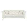 thumbnail image 2 of Chesterfield Velvet Sofa Button Tufted Couch With Scroll Arms and Gold Metal Legs For Living Room Office Apartment, 2 of 10