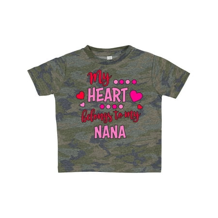 

Inktastic My Heart Belongs to My Nana Gift Toddler Boy or Toddler Girl T-Shirt