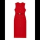 thumbnail image 1 of Vestidos de Trabajo para Mujer 2025, Vestido Formal Sin Mangas con Botones, Elegantes Conjuntos de Oficina con Cinturón. Rojo M, 1 of 4