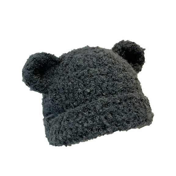 JZROCKER Winter Warm Caps Cartoon Bear Ear Hat Fashion Beanies Hat for Daily Wear