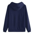 thumbnail image 3 of ManxiVoo Chandail en Molleton Mode Femme Grande Taille Automne Hiver Confort Décontracté Col Rond taille P Marine, 3 of 3