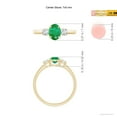thumbnail image 4 of Angara Natural 0.66 Ct. Emerald with Diamond Classic Ring in 14K Yellow Gold for Women (Ring Size: 3), 4 of 9