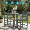thumbnail image 5 of Ciokea High Adirondack Bar Chair, Outdoor Bar Stool for Balcony, Backyard, Poolside, Gray, 5 of 7