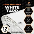 Xpose Safety Heavy Duty White Poly Tarp 5' x 7' Multipurpose