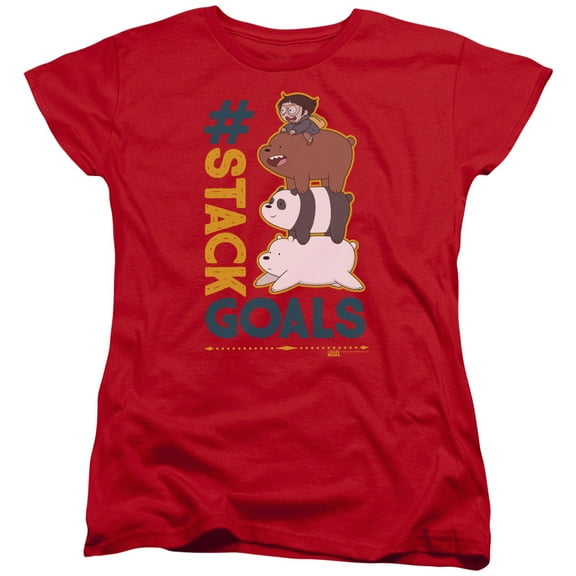 We Bare Bears - Stack Goals - Women's Short Sleeve Shirt - Medium