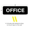 thumbnail image 5 of Excello Global Products Easy to Mount 9 by 3 in Informative Plastic Office Sign with Symbols, Black, Pack of 3 - EGP-HD-0263, 5 of 5