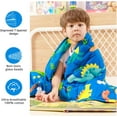 thumbnail image 4 of Anjee 5 lbs Kids Weighted Blanket, Soft Washable Breathable Heavy Blanket, Supports Soothing Sleep, for Home Sofa Bed Rest, 36"x48" Blue Dinosaur, 4 of 11