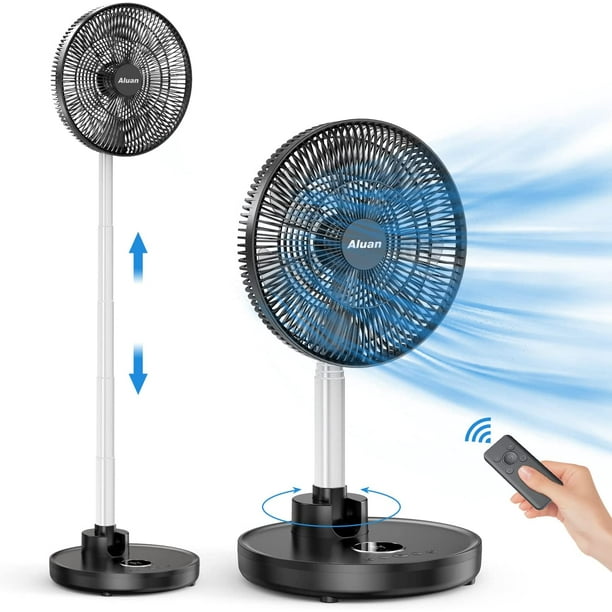 MANXING 12" Quiet Oscillating Fan with 12000mAh Rechargeable Battery
