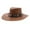 Khaki, variant on Audhol Hats for Women Vintage Western Cowboy Hat Head Belt Hats for Men Women Outdoor Travel Wide Brim Faux Leather Sun Caps Hat Black M