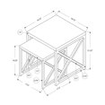 thumbnail image 2 of Monarch Specialties 2-Piece Natural/Chrome Nesting Tables Set, 2 of 2