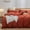 Burnt Brick Red, variant on BESTOUCH Duvet Cover Set King 100% Washed Cotton Linen Feel Soft Chic Lightweight 3Pcs (Off White, 104"x90")