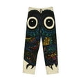 thumbnail image 6 of Uemuo Owl with Mandala Pattern Men's Wide Leg Palazzo Lounge Pants with Pockets Light Weight Loose Comfy Casual Pajama Pants-Small, 6 of 9