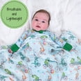 thumbnail image 3 of LollyBanks Baby Blanket, 100% Cotton Muslin Swaddle for Baby Boys and Girls, Soft and Breathable 47 x 47 Inches Receiving Blanket, Lightweight Newborn Swaddle Blankets, Registry (Animal Bike Print), 3 of 6