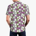 thumbnail image 4 of Balery Rose Flowers Printed Men’s Short Sleeve Polo Shirt, Midweight Men's Shirt,Golf Polo shirts -4X-Large, 4 of 9