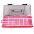 thumbnail image 1 of Señuelos de pesca plegables portátiles de plástico, caja de almacenamiento de aparejos de gancho, accesorio para peces (negro y rojo), 1 of 8