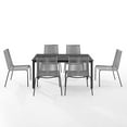 thumbnail image 5 of Crosley Furniture Fenton 7-Piece Modern Wicker Rattan Dining Furniture Sets Gray, 5 of 5