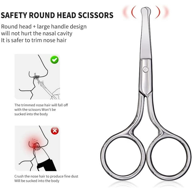 Nose hair scissors eyebrow scissors stainless steel small