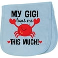 thumbnail image 2 of Inktastic My Gigi Loves Me Grandkids Baby Burp Cloth, 2 of 3
