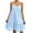 Light Blue, variant on BRGZLK Stripe Dress for Womens Summer V-Neck Sleeveless Bohemian Beach Halter Dress Light Blue M