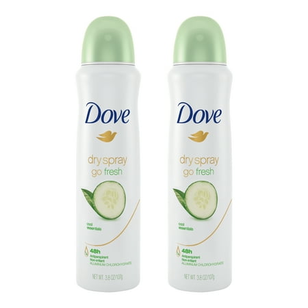 (2 Pack) Dove Dry Spray Antiperspirant Deodorant Cool Essentials 3.8 (Best Women's Spray Deodorant)