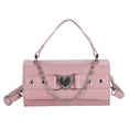 thumbnail image 1 of Bolso bandolera de piel sintética con hebilla magnética y cadena rosa para citas y compras, 1 of 8