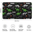 thumbnail image 3 of Black Cartoon Dinosaurs Rawr Pattern Bathroom Rugs Mat,Non Slip Microfiber Bathroom Rug,Rubber Backing,Soft Bathroom Mats for Bathroom Floor,Tub and Shower,17x30in(43x75cm), 3 of 5
