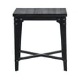 thumbnail image 3 of Steve Silver Sherlock Indoor Industrial 24" Tall Square End Table with Casters, Charcoal, 3 of 5