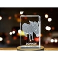 thumbnail image 6 of Charming 3D Engraved Crystal of a Cheerful Donkey - Perfect for Animal Lovers and Farmhouse Decor, 6 of 6