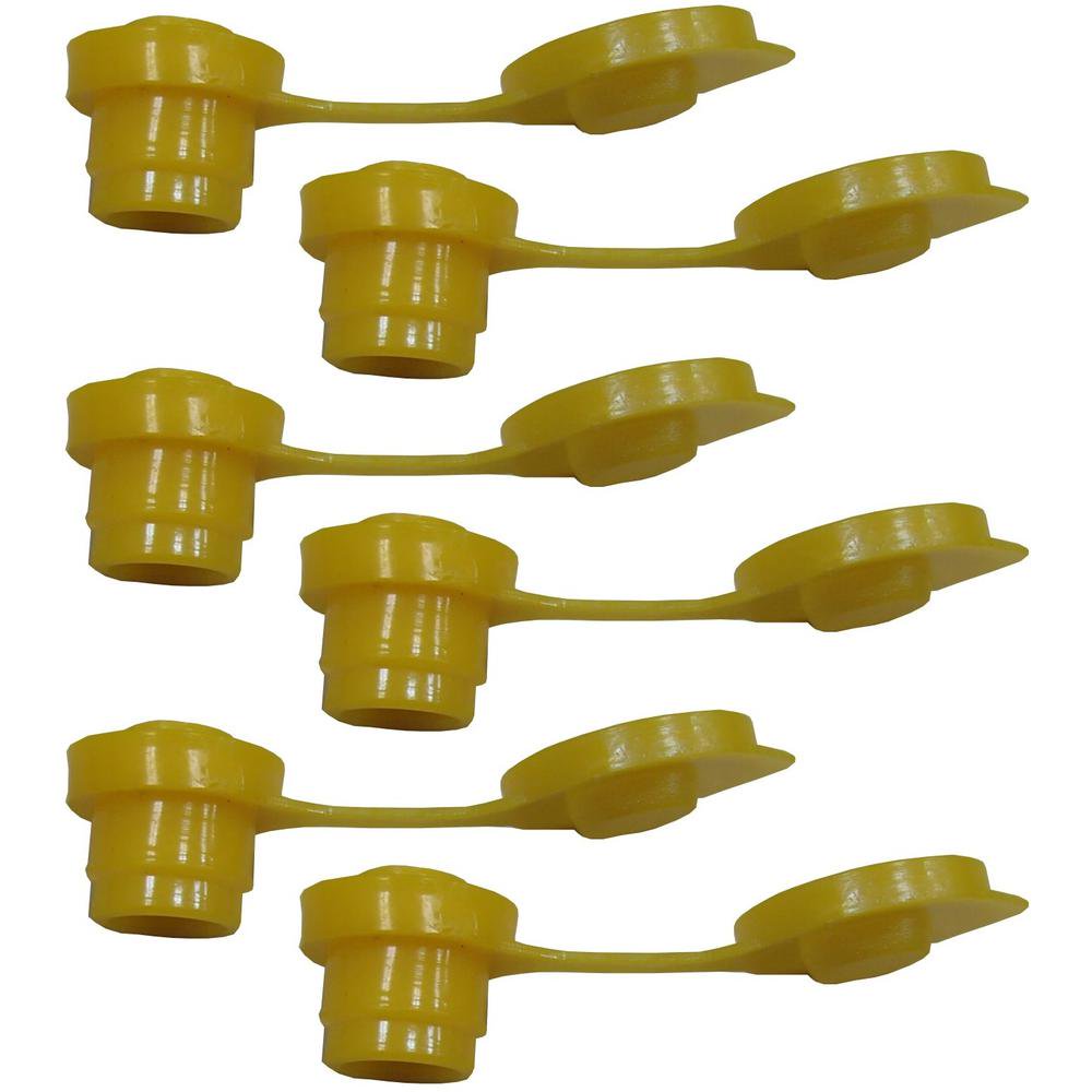 (6) Yellow Fuel Gas Can Jug Vent Caps Blitz Wedco Scepter Essence