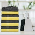 thumbnail image 2 of Ample Decor Bath Towel 30 x 54 inch Pack of 8 600 GSM 100% Cotton, Soft Absorbent, Lightweight, Quick Drying, Machine Washable for Hotel, Gym, Kitchen -Grey - Yellow, 2 of 5
