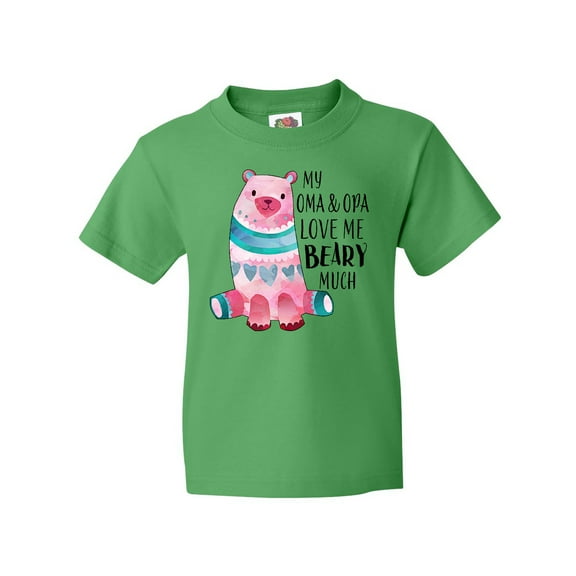 Inktastic My Oma and Opa Love Me Beary Much with Cute Bear Youth T-Shirt