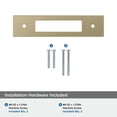 thumbnail image 4 of Amerock Medora 3-3/4 inch (96mm) Center-to-Center Rectangle Golden Champagne Cabinet Pull Backplate, 4 of 6