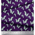 thumbnail image 2 of Soimoi Purple polyester Crepe Fabric Artistic Banana Leaves Print Fabric by Yard 42 Inch Wide, 2 of 3