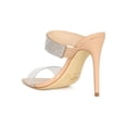 thumbnail image 3 of Women Clear Open Pointy Toe Rhinestone Stiletto Mule Heel Sandal 19112, 3 of 6