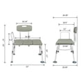 thumbnail image 3 of Banco de transferencia, asiento de ducha, taburete de ducha de altura ajustable, para ancianos, discapacitados, soporta 330 libras, 3 of 9