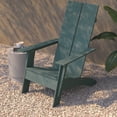 thumbnail image 3 of Flash Furniture Set of 4 Sawyer Commercial Modern 2-Slat Back Adirondack Chairs - Sea Foam All-Weather Poly Resin Lounge Chairs, 3 of 13