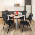 thumbnail image 2 of Regency Kahlo 48 in. Square Breakroom Table- Beige Top, Chrome Base & 4 Restaurant Stack Chairs- Black, 2 of 8