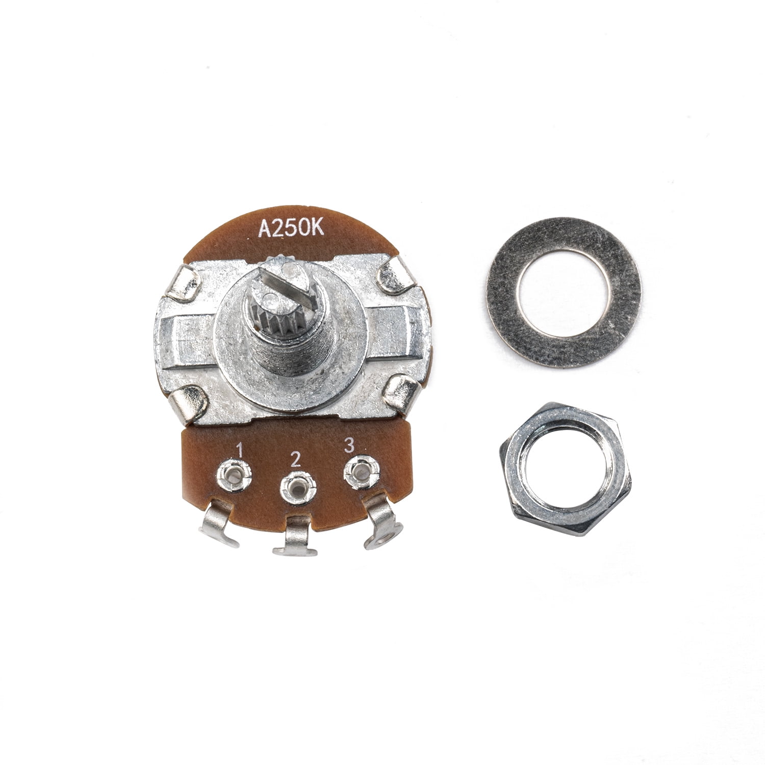 LOOKSEVEN 1-10Pcs Guitar Large Potentiometer Long 18mm A/B 250k 500k Volume Tone Taper Pot- A500K （ 10 piece）